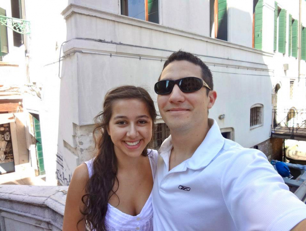 man and woman taking a selfie on holiday